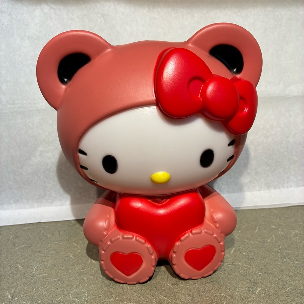 Hello Kitty Teddy Bear Light Up Blow Mold Heart